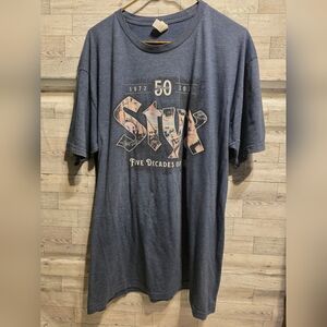 Styx  Navy Blue '50' Five Decades Graphic Tee